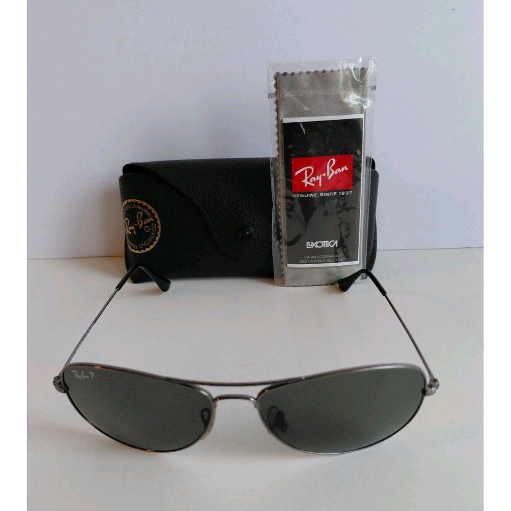 Ray-Ban Cockpit Aviator Sunglasses RB3362 004/58 59-14 3p Polarized w/Case